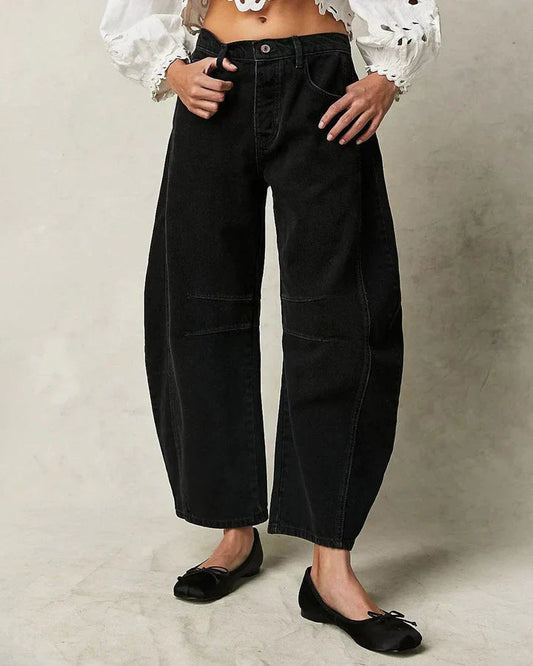 Baggy Damen Jeans mit weitem Bein – High Waist Denim Hose im Vintage Look für Streetwear & Alltag