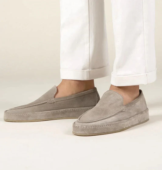 Herren Slipper aus Wildleder – Bequeme Mokassin-Loafer mit weicher Sohle für Freizeit, Business & Alltag