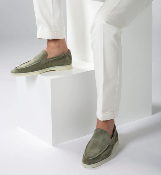 Herren Loafer aus Wildleder – Elegante Slipper mit Gummisohle für Freizeit, Büro & Sommer-Outfits