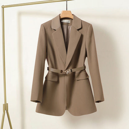 Damen Blazer mit Taillengürtel – Eleganter Business Look für Büro & Alltag