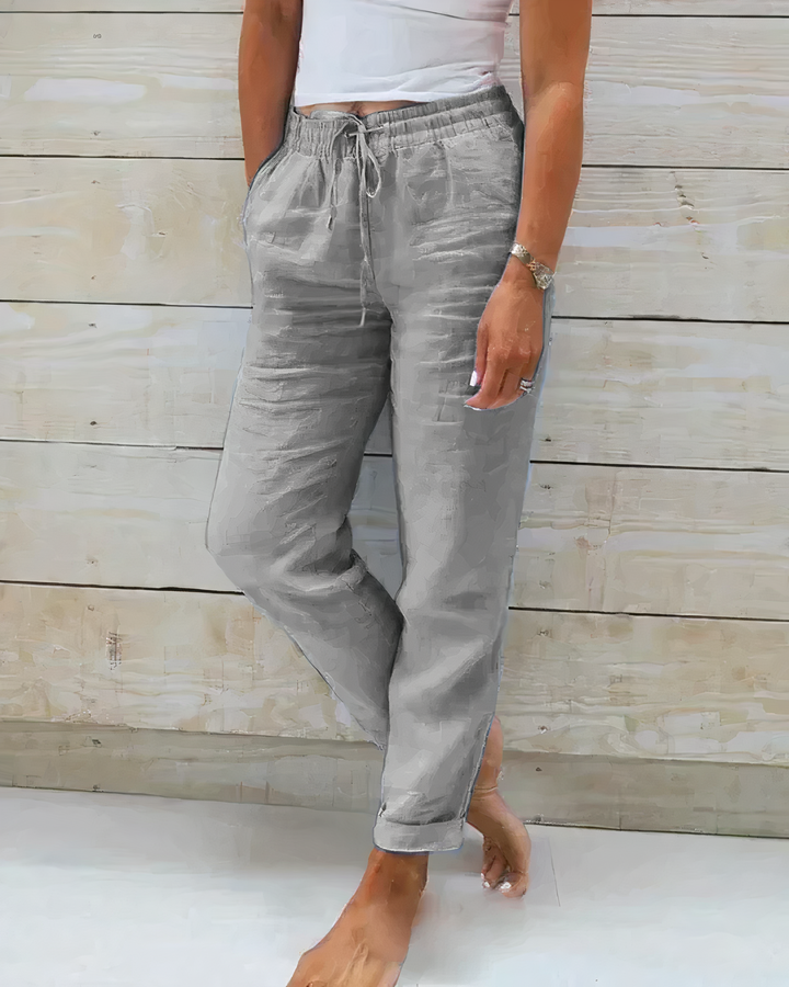 Leichte Damen Freizeithose mit Kordelzug – Lockerer Schnitt, Atmungsaktiv & Sommer-ready