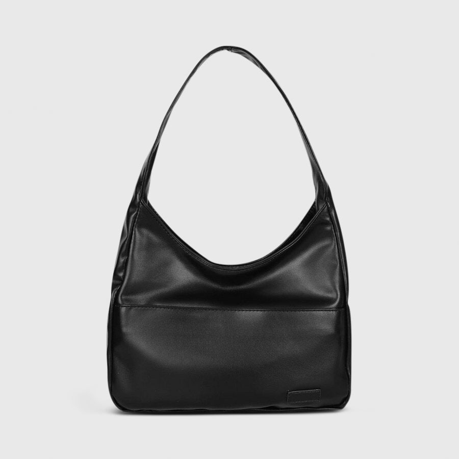 Minimalistische Schultertasche aus veganem Leder – Retro Hobo Bag für Damen