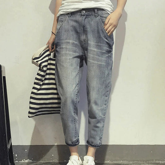Damen Boyfriend Jeans im Baggy-Style mit hohem Bund – Lässige Relax-Fit Jeanshose für Alltag & Freizeit