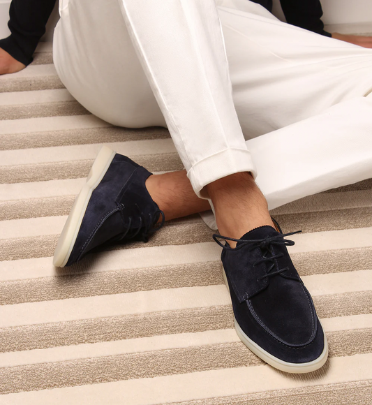 Elegante Herren Wildleder-Schnürschuhe – Bequeme Freizeitschuhe mit Gummisohle im Casual-Business Look