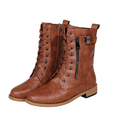 Kunstleder Stiefeletten mit Reißverschluss für Damen | Perfekt für den Alltag