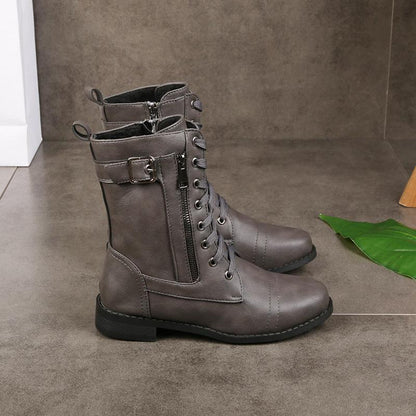 Kunstleder Stiefeletten mit Reißverschluss für Damen | Perfekt für den Alltag