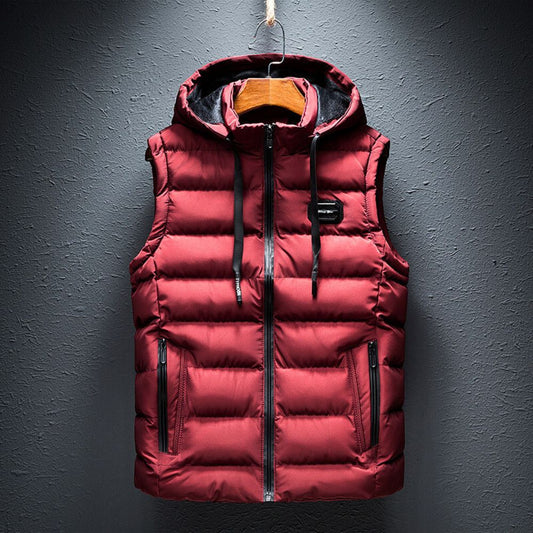 Bequeme Winterweste mit Kapuze  für Herren