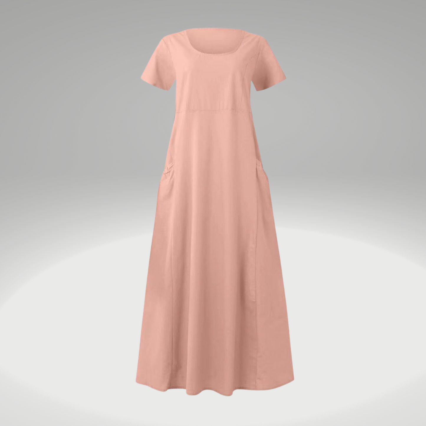 Levy – Luftiges Baumwoll-Leinen Kleid mit Taschen für Frühling & Sommer