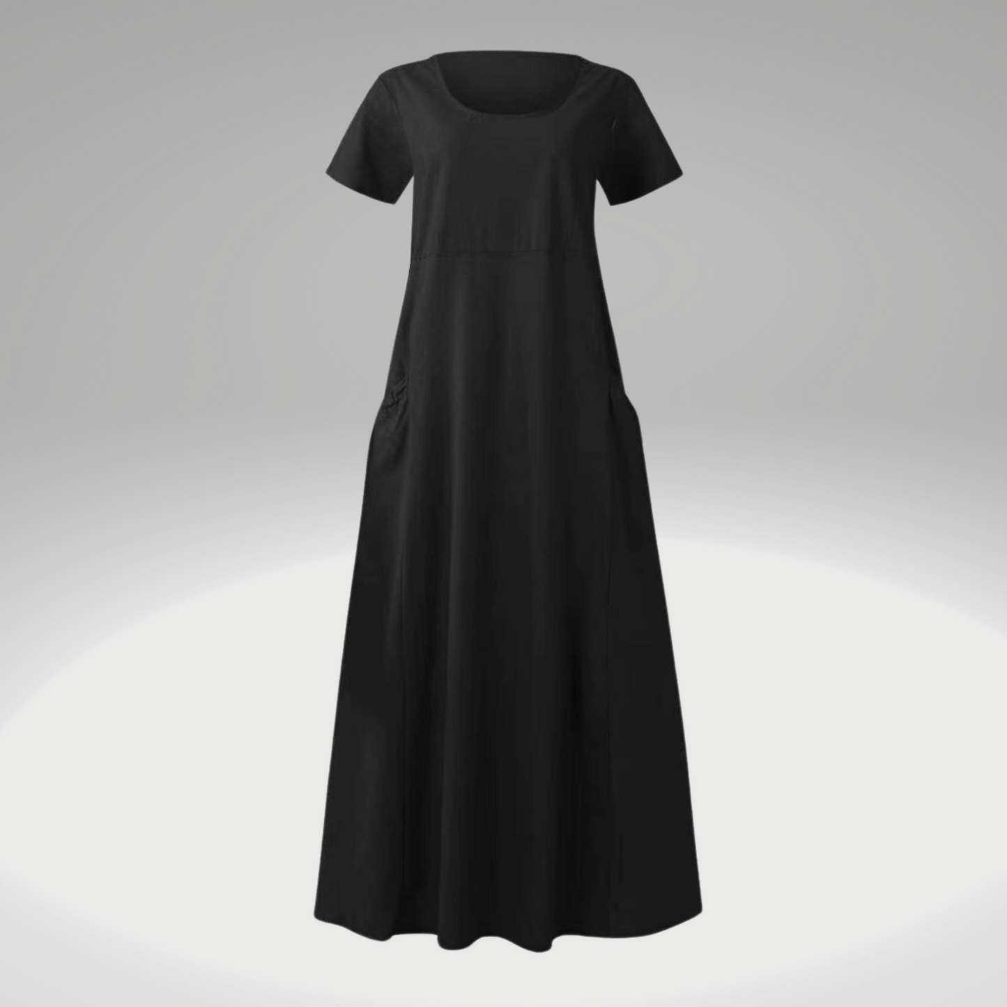 Levy – Luftiges Baumwoll-Leinen Kleid mit Taschen für Frühling & Sommer