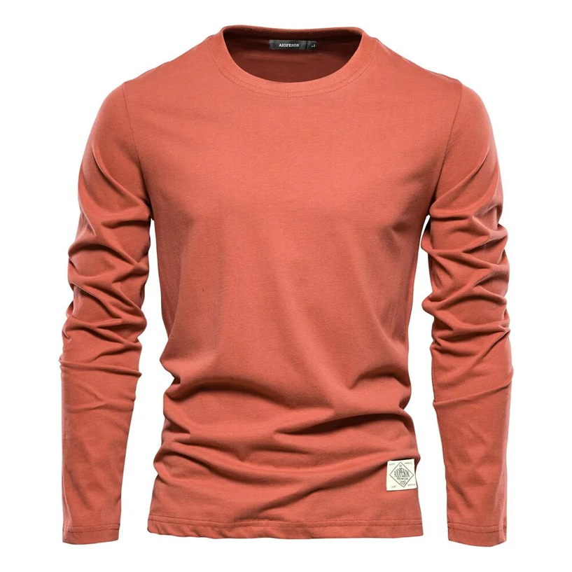 Langarm Herren Basic Shirt – Klassisches Rundhals Longsleeve für Alltag, Freizeit & Layering