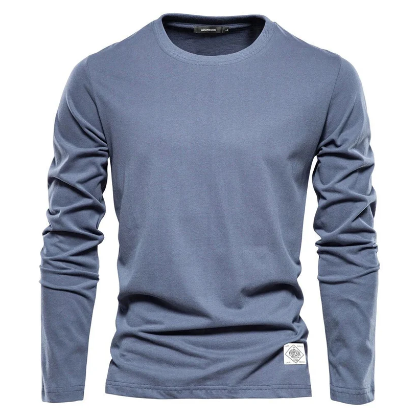 Langarm Herren Basic Shirt – Klassisches Rundhals Longsleeve für Alltag, Freizeit & Layering