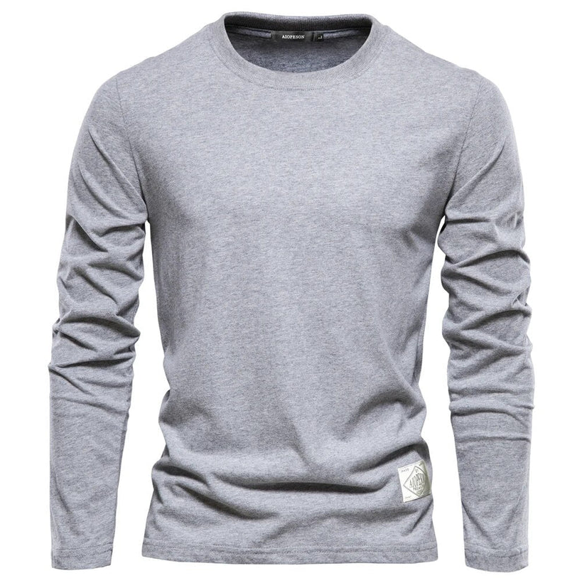 Langarm Herren Basic Shirt – Klassisches Rundhals Longsleeve für Alltag, Freizeit & Layering