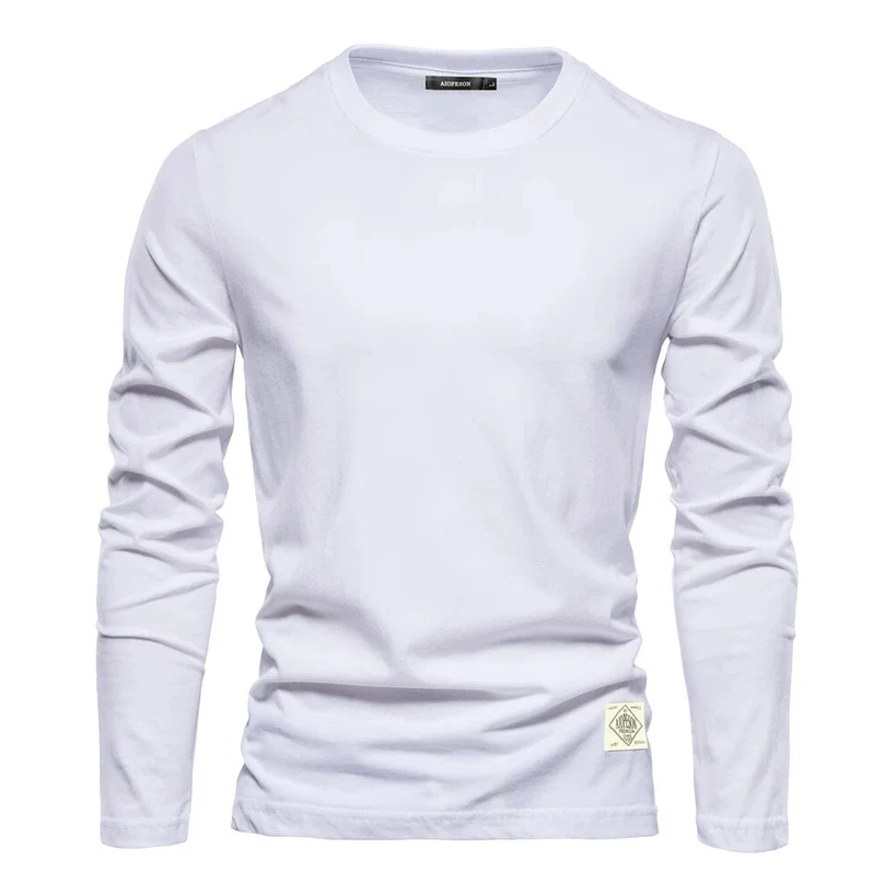Langarm Herren Basic Shirt – Klassisches Rundhals Longsleeve für Alltag, Freizeit & Layering
