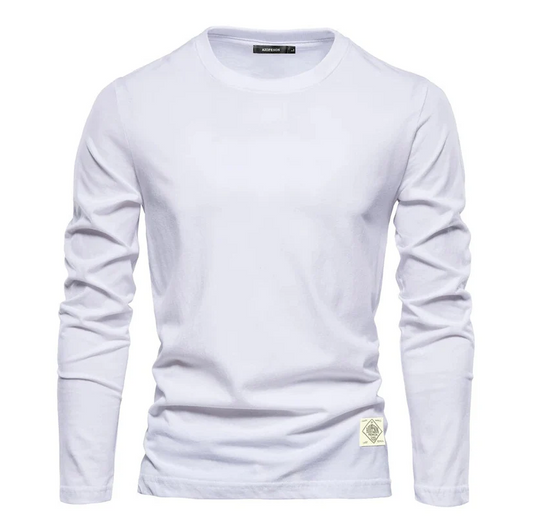 Langarm Herren Basic Shirt – Klassisches Rundhals Longsleeve für Alltag, Freizeit & Layering