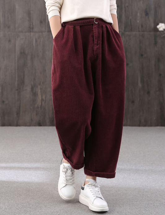Claire - Lässige lockere Cordhose