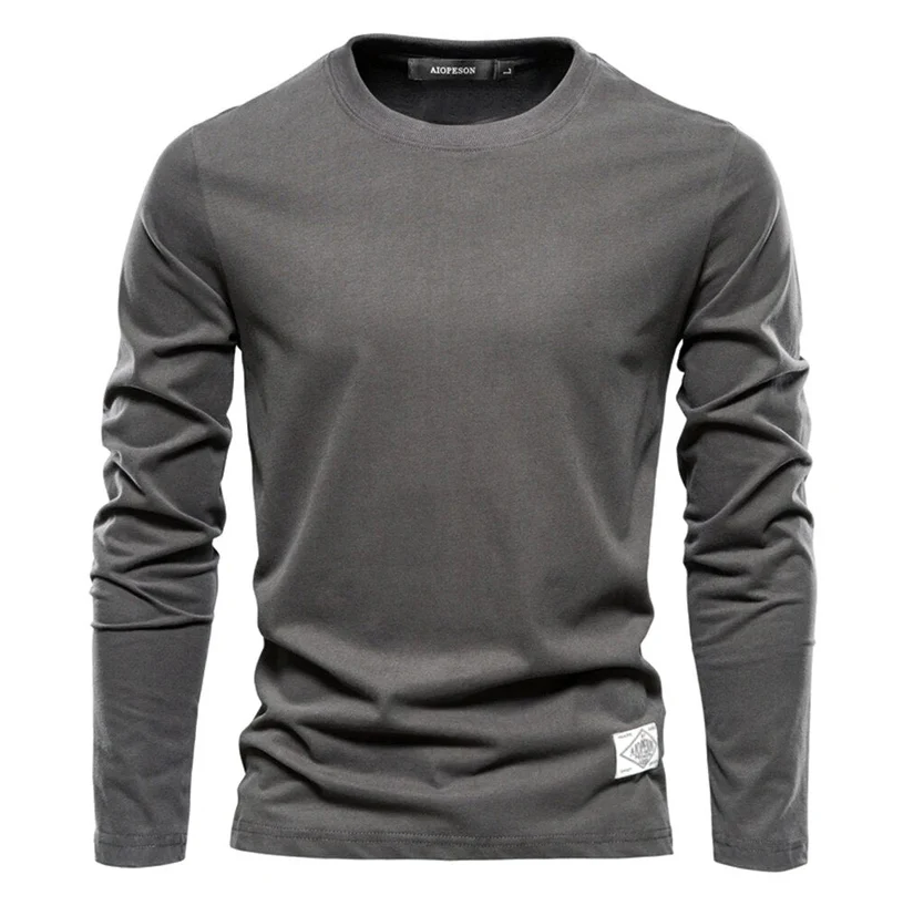 Langarm Herren Basic Shirt – Klassisches Rundhals Longsleeve für Alltag, Freizeit & Layering