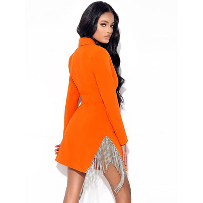 Blazerkleid mit Glitzer