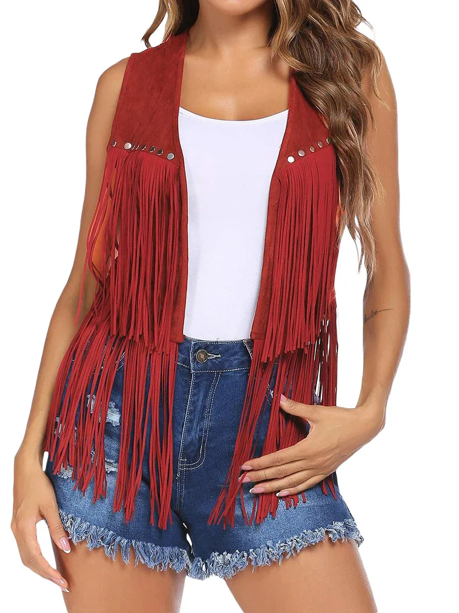 Ellie - vintage quasten chic weste