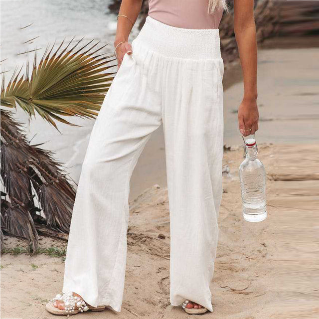 Ashlyn | Baumwoll-Leinen-Hose mit weitem Bein