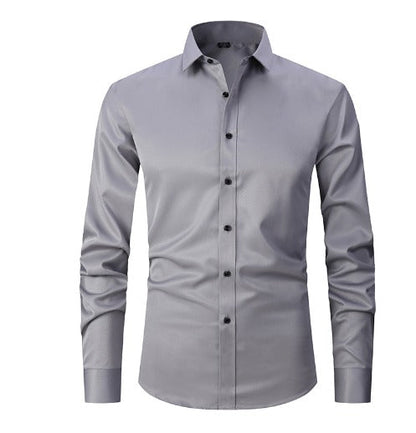 Slim Fit Businesshemd für Herren mit Kontrastknöpfen – Klassisches Langarmhemd für Büro, Anlass & Alltag
