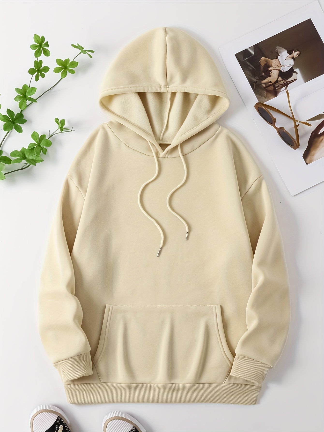 Eleganter Vintage-Pullover-Hoodie mit Backprint und Kapuze für Women | Für den täglichen Gebrauch
