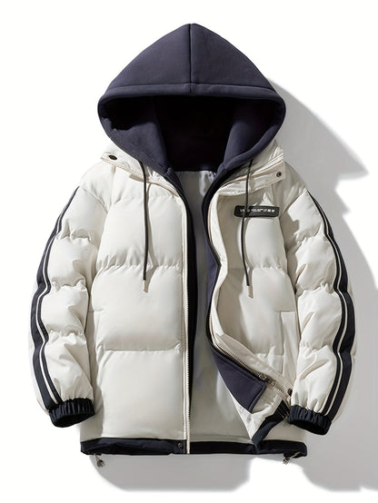 Lässige warme Puffer-Winterjacke mit Kapuze für Damen | Perfekt für Outdoor-Aktivitäten