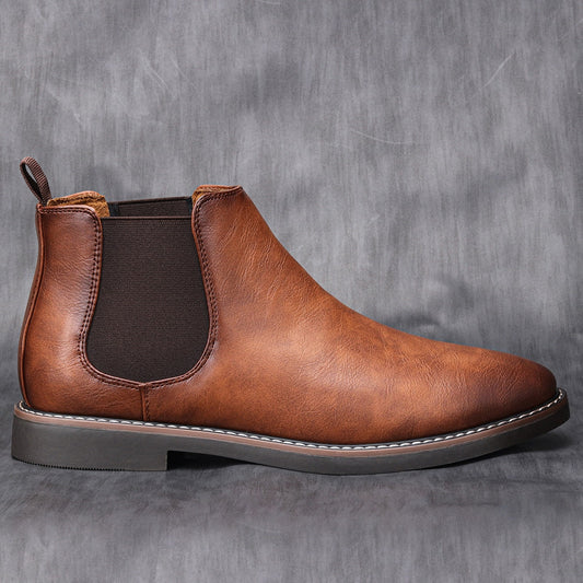 Herren Chelsea Boots im klassischen Look – Rutschfeste Winterstiefeletten mit elastischem Einstieg