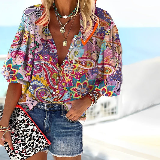 Naturalee - Shirt mit Mandala-Druck