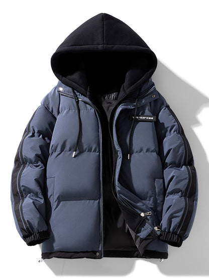Lässige warme Puffer-Winterjacke mit Kapuze für Damen | Perfekt für Outdoor-Aktivitäten