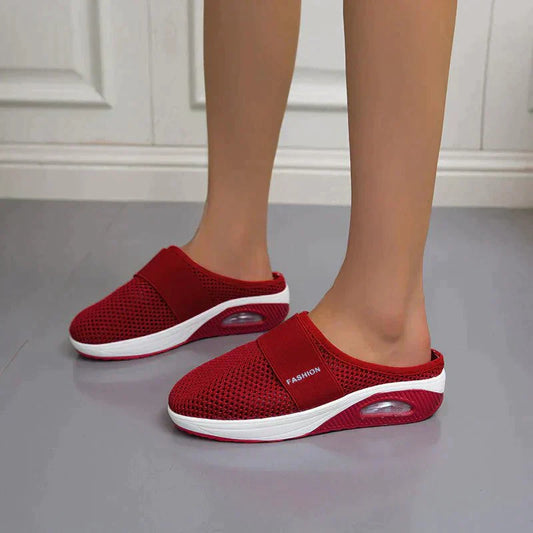 Atmungsaktive Slip-On Sneaker für Damen mit dicker Sohle und Luftkissen-Design für Alltag und Freizeit
