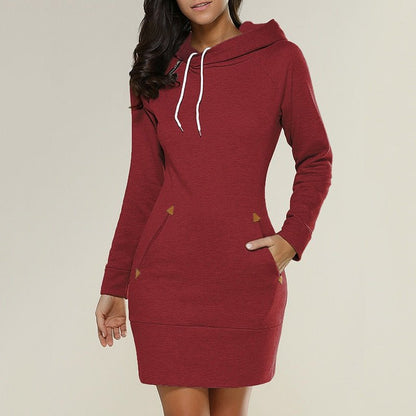 Hagia - Lässiges Hoodie-Kleid über dem Knie