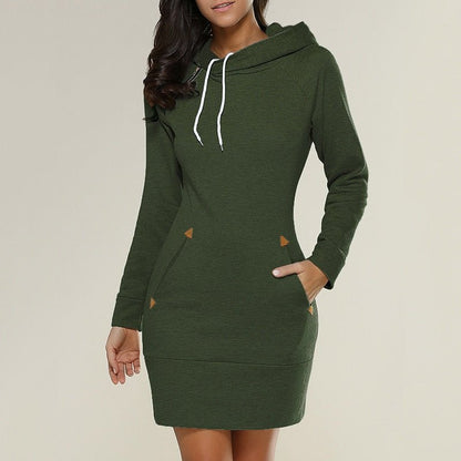 Hagia - Lässiges Hoodie-Kleid über dem Knie