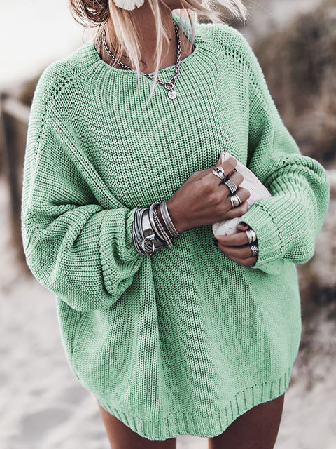 Oversize Strickpullover Damen – Lockerer Grobstrick für Herbst & Winter