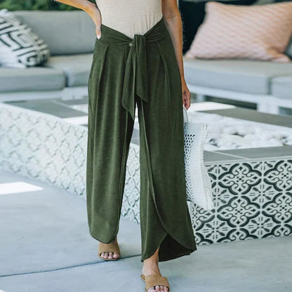 SARAH - Lange Hose mit Gürtel