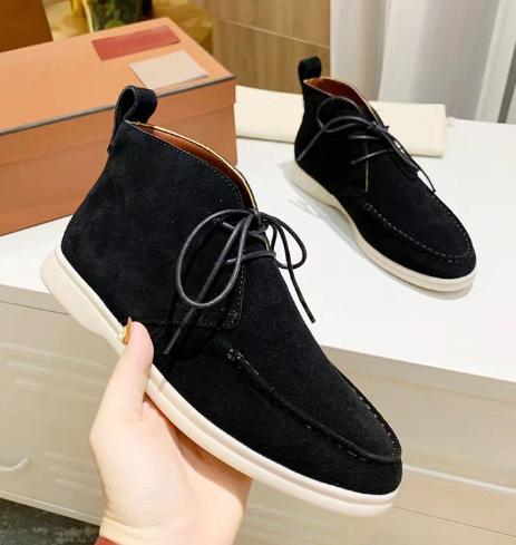 Elegante Herren Desert Boots – Bequeme Wildleder-Stiefeletten mit Schnürung und Gummisohle
