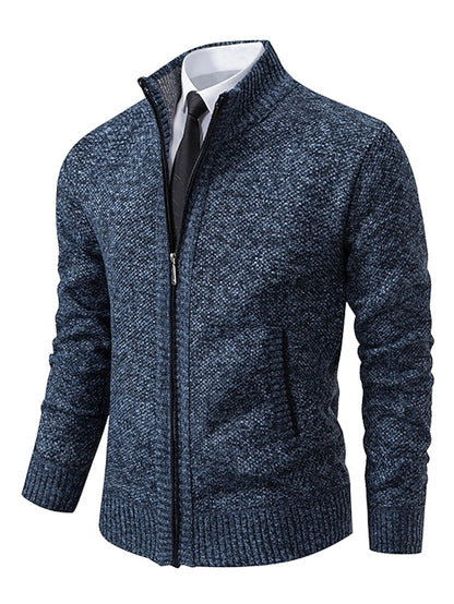 RALPH POLO - Stylischer Zipper Strickpullover für Herren (italienisches Design)