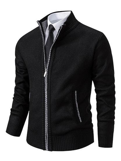 RALPH POLO - Stylischer Zipper Strickpullover für Herren (italienisches Design)