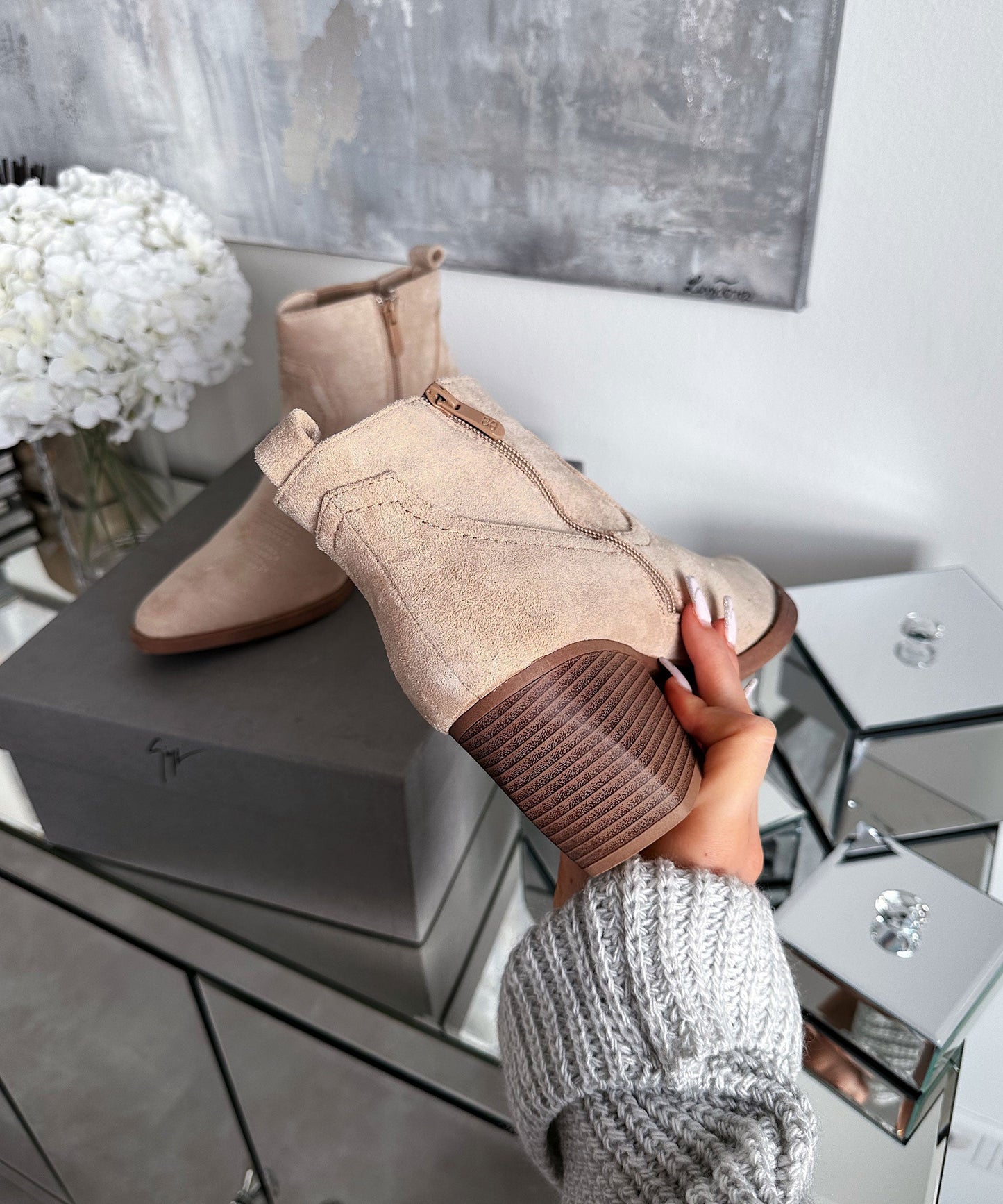 Stiefeletten Allie Beige