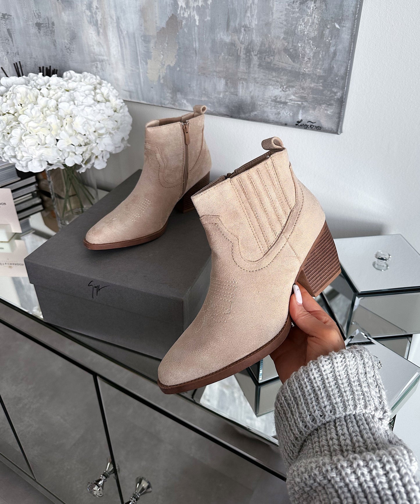 Stiefeletten Allie Beige