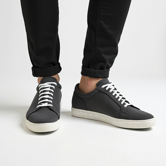 Minimalistische Herren Low‑Top Textil‑Sneaker mit flexibler Gummisohle